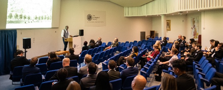 people attending a lecture